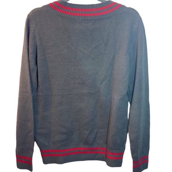 Disney Mickey Mouse V-Neck Varsity Sweater Sz L - Picture 2 of 6